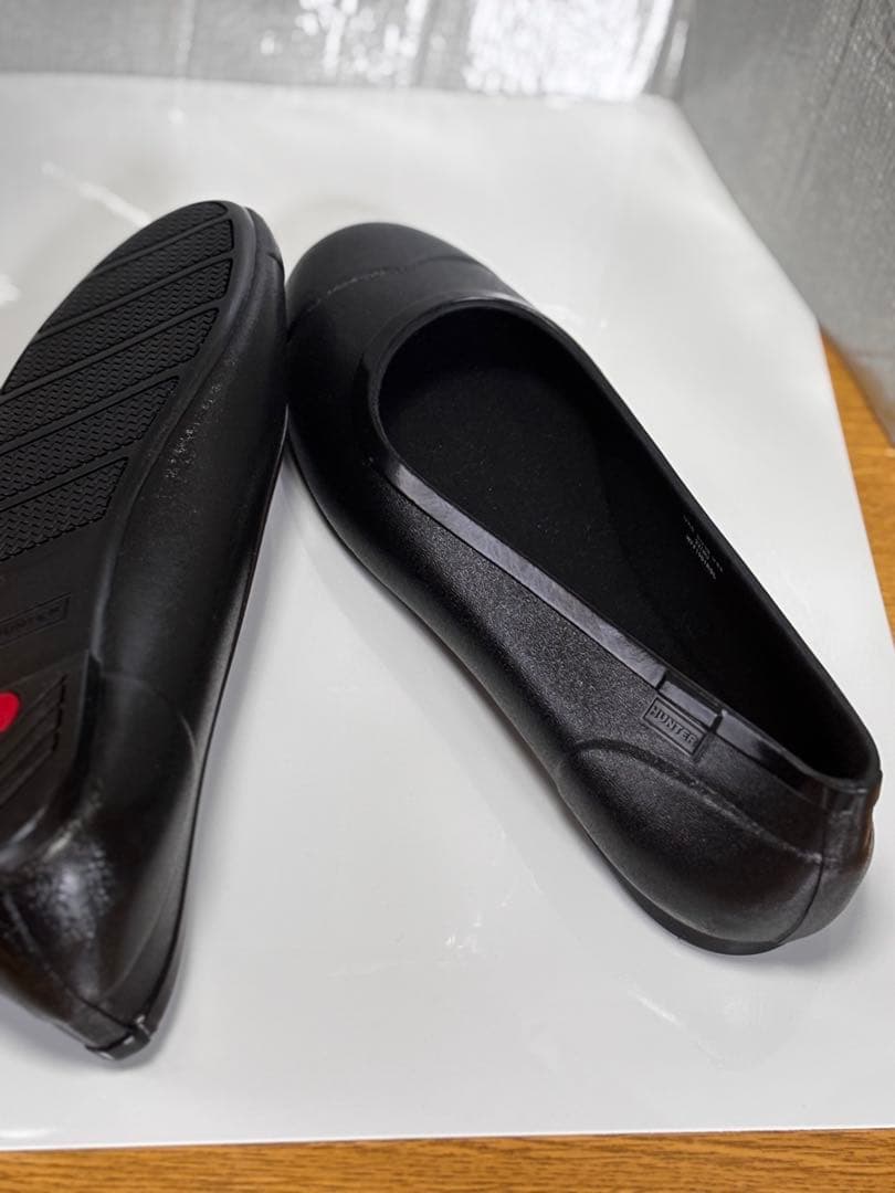 お値下げしました。HUNTER ブラック フラットシューズ UK6