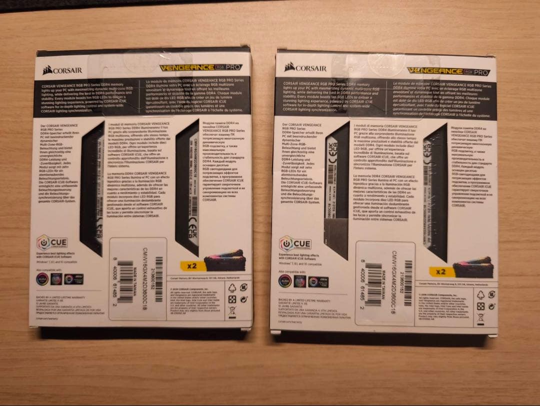 【32GB】Corsair Vengance RGB DDR4-3600MHz