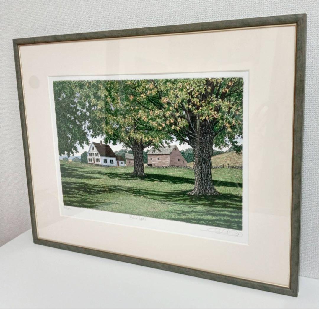 【版画】キャロル・コレット「Blue Hills」絵画 インテリア カナダ作家