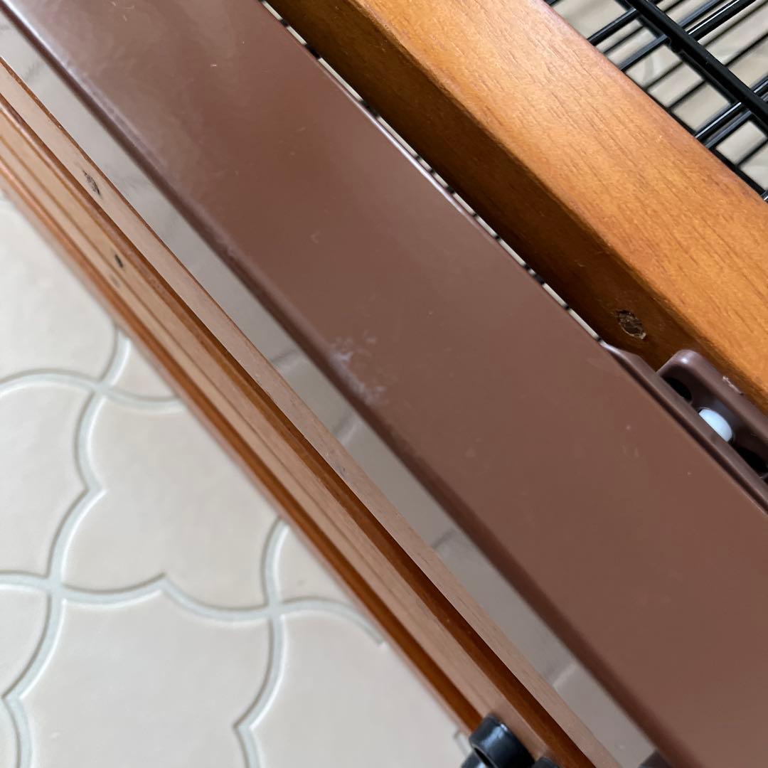 リッチェル ペット用 木製3ウェイサークル 6面50H ブラウン