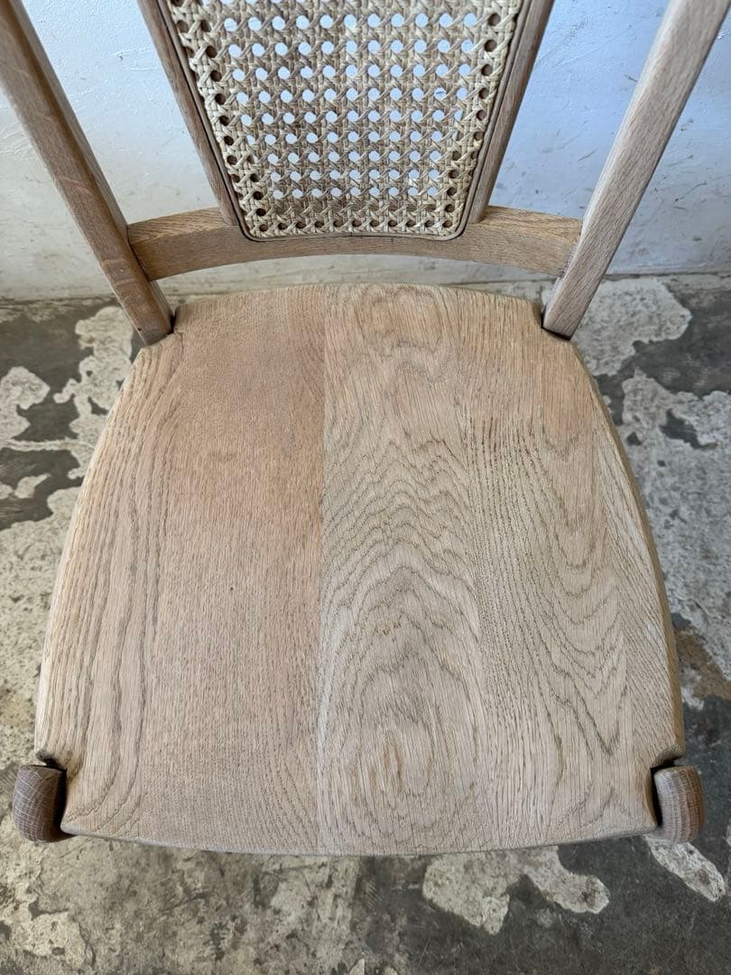 ビンテージ ダイニングラタンチェア　カフェチェア 剥離 no2