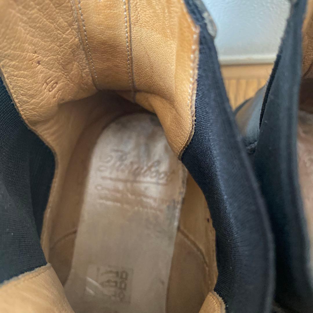 paraboot 黒 サイドゴアブーツ レザー 41/2 24cm