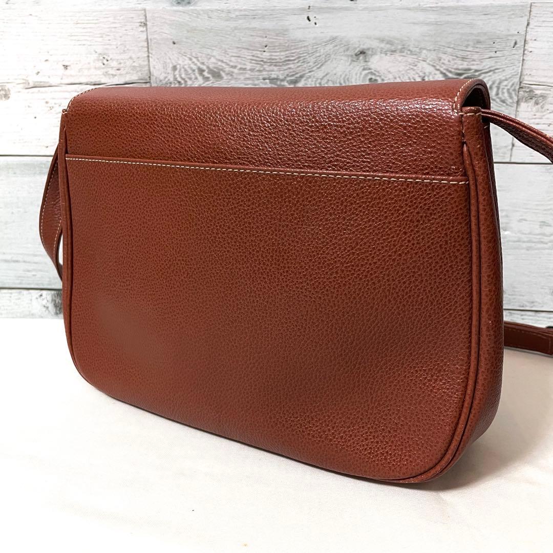 【美品】Yves Saint Laurent ショルダーバッグ ステッチロゴ