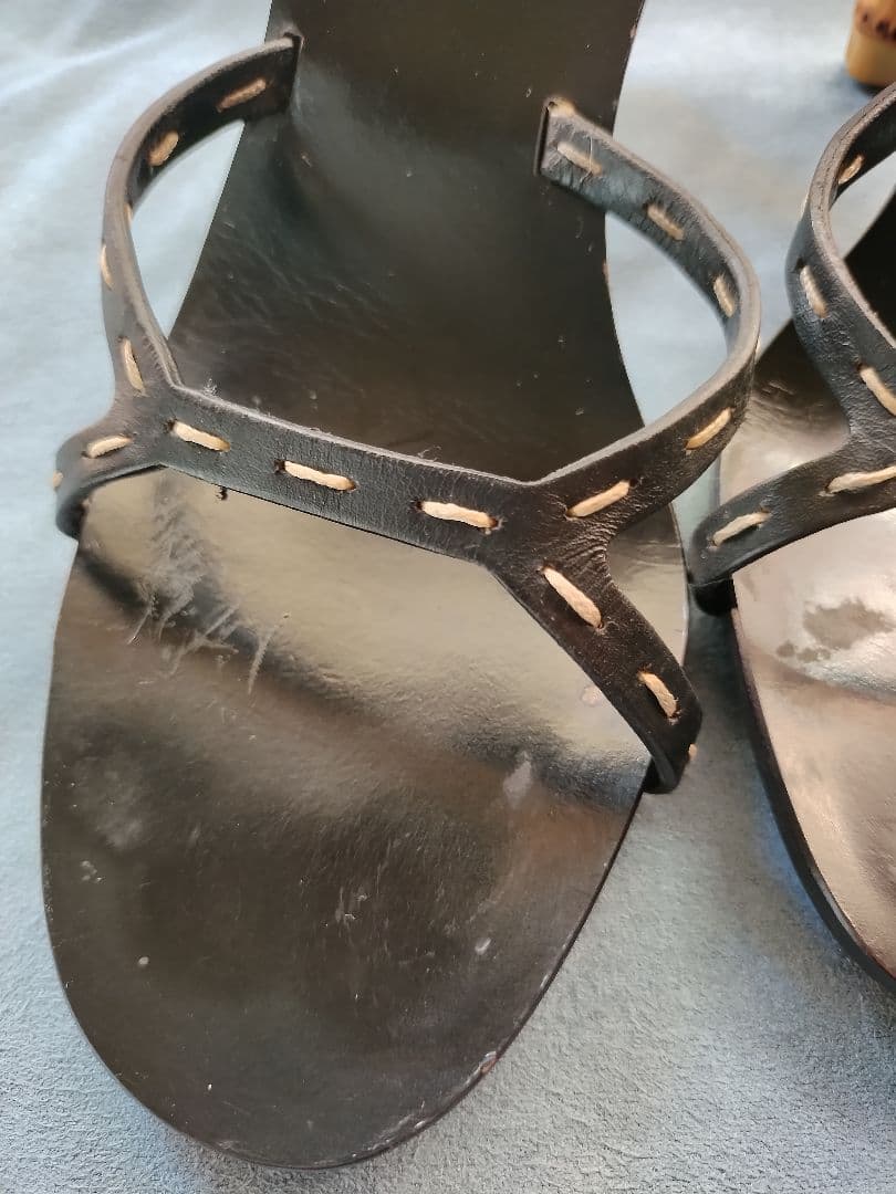 GUCCI グッチ ブラック ミュール サンダル バンブーヒール