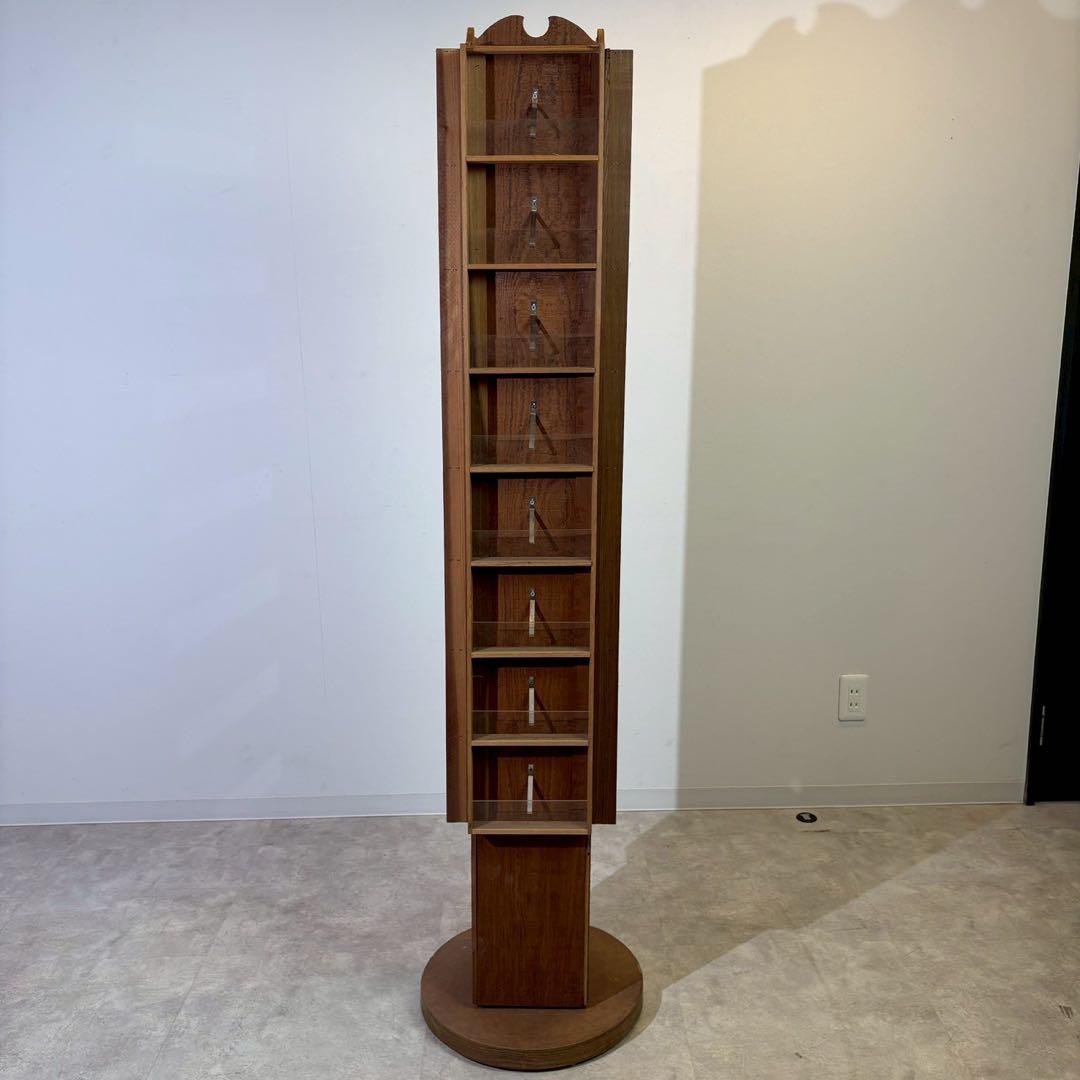 回転cd棚　CDラック　ポストカードラック　喫茶店