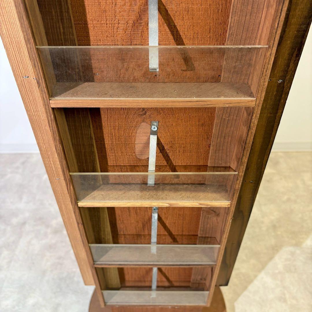 回転cd棚　CDラック　ポストカードラック　喫茶店