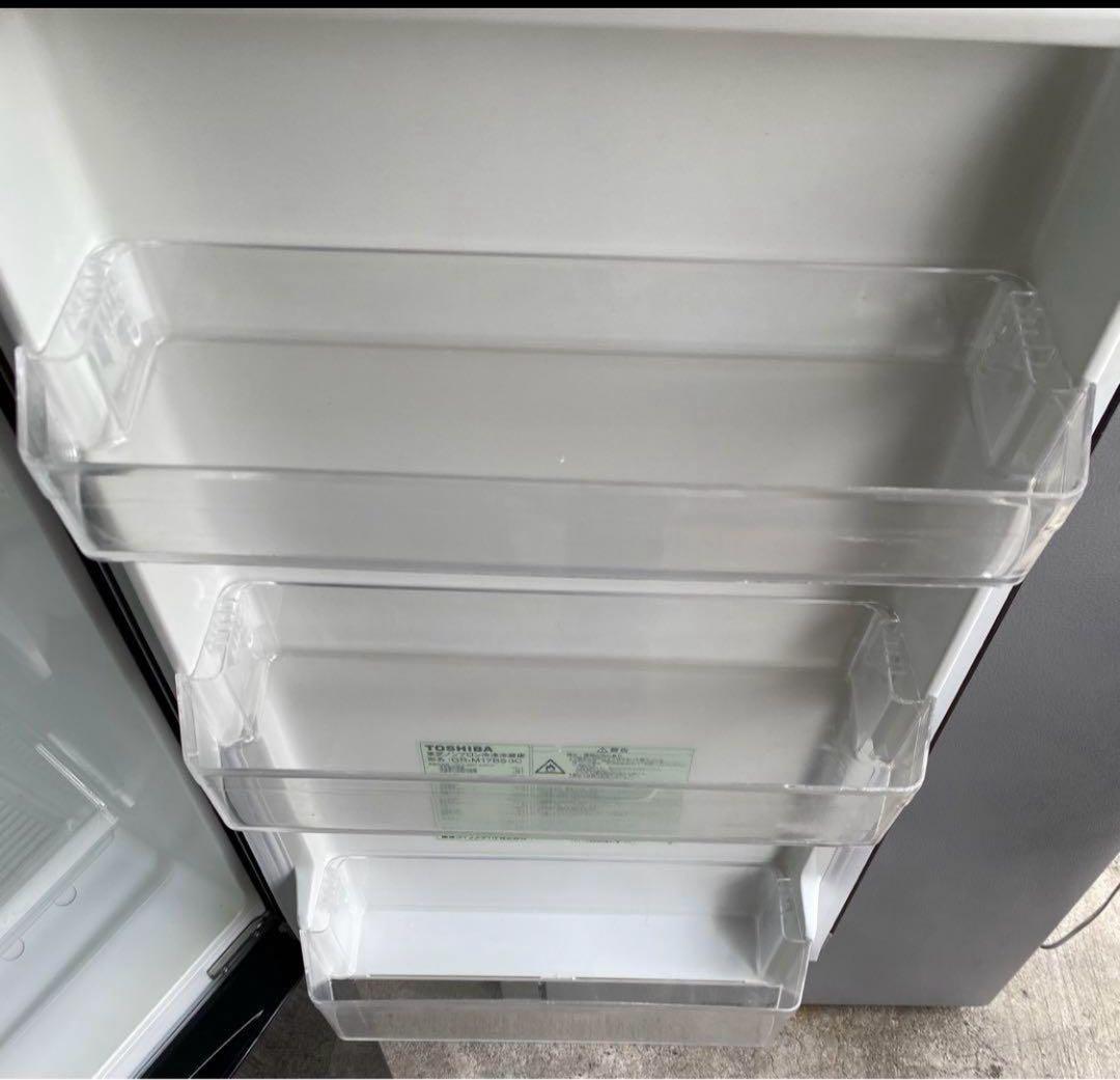 東芝　ノンフロン冷凍冷蔵庫　GR-M17BS(K) 2017年製　171L