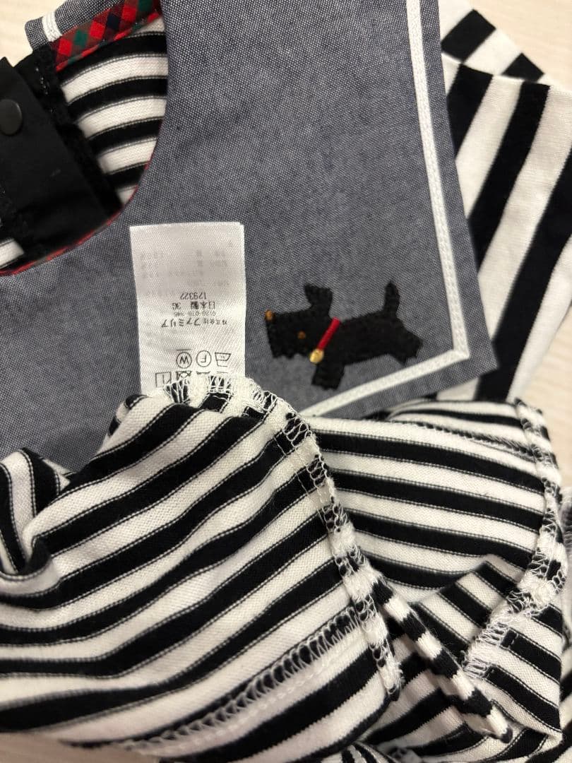 未使用 ファミリア ロンT 90 トップスカットソー テリア セーラー襟