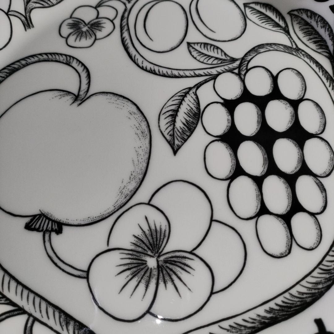 A1239-2/ARABIA/アラビアブラックパラティッシプレート3客/26cm