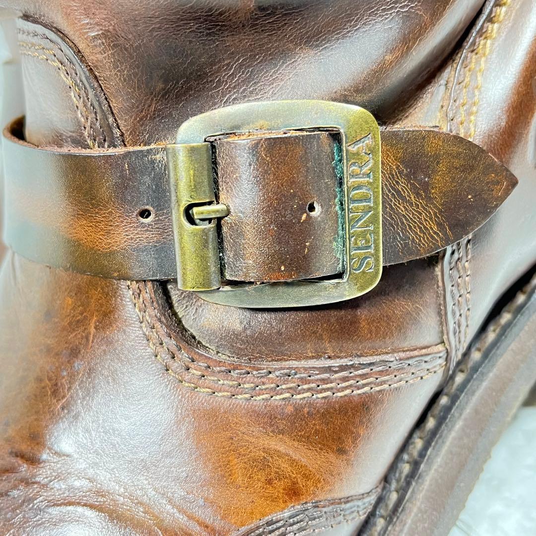 【美品】Sendra エンジニアブーツ　スチールトゥ　刺繍　ベッカム 27.5㎝