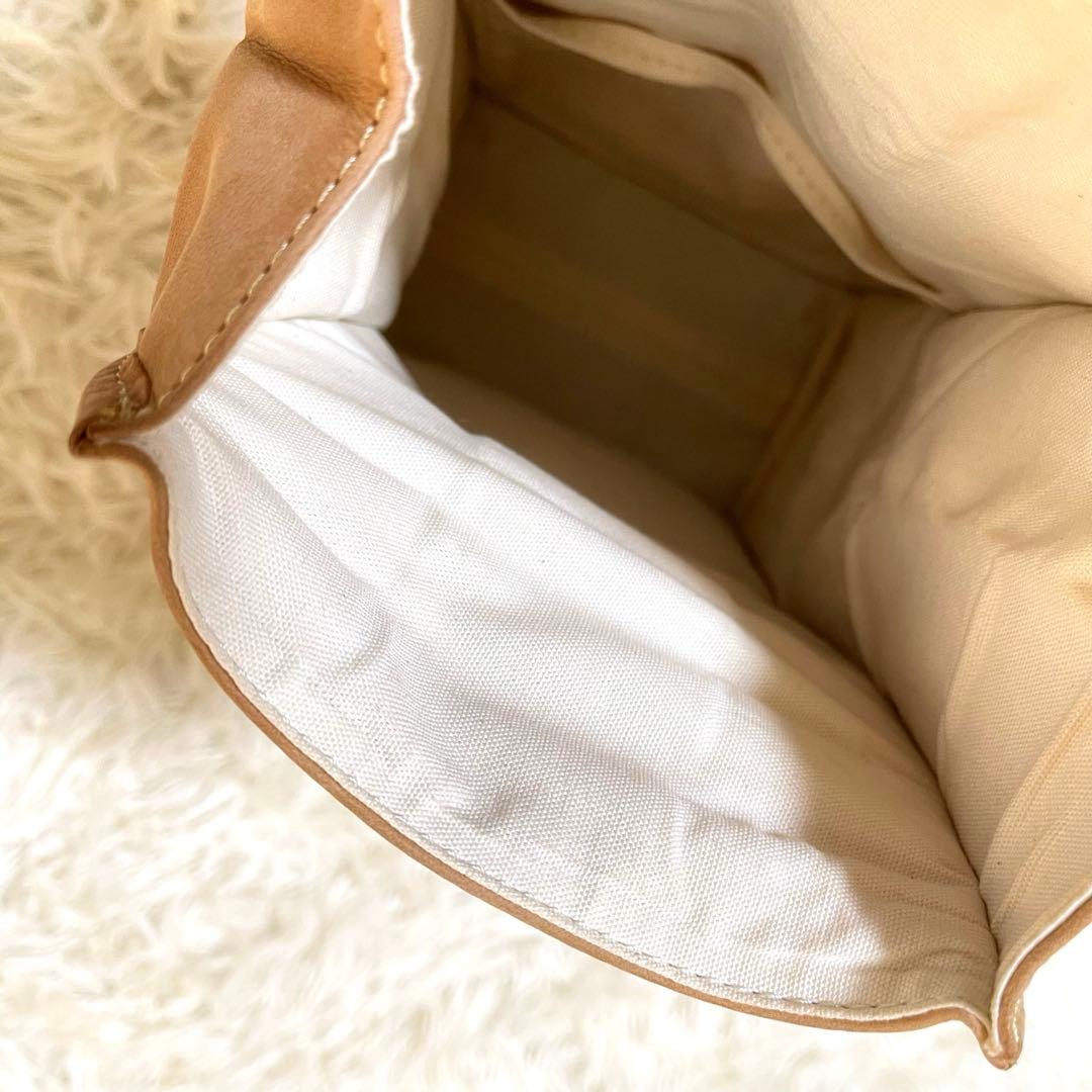 Laluce　ラルーチェ　バゲットバッグM　normal　ヌメ革　革タグ　肩紐