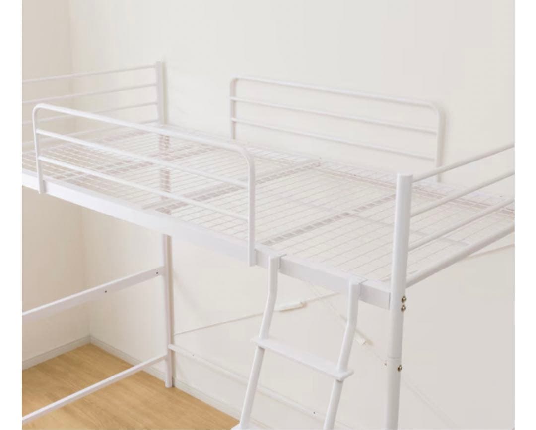 ニトリ　ロフトベッド　白　引き取り限定