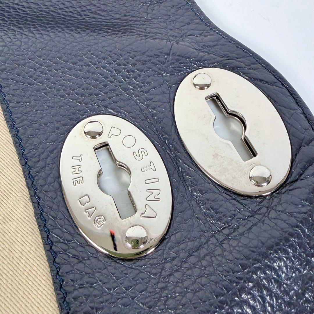 daimaruyaザラネート ポスティーナ L ネイビー 大容量 ショルダ