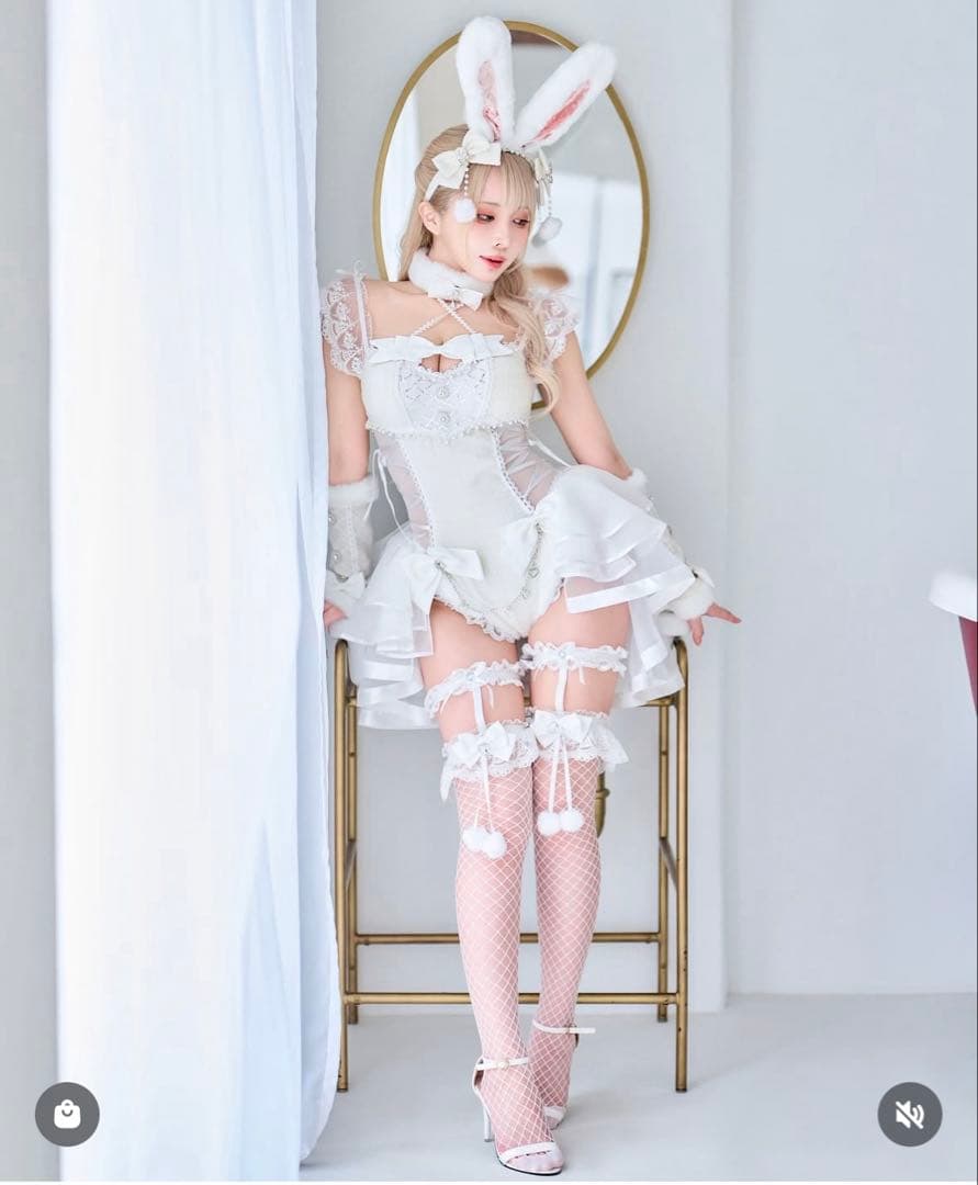 ♡ マリームーン ベルチュールツイードバニー ホワイト