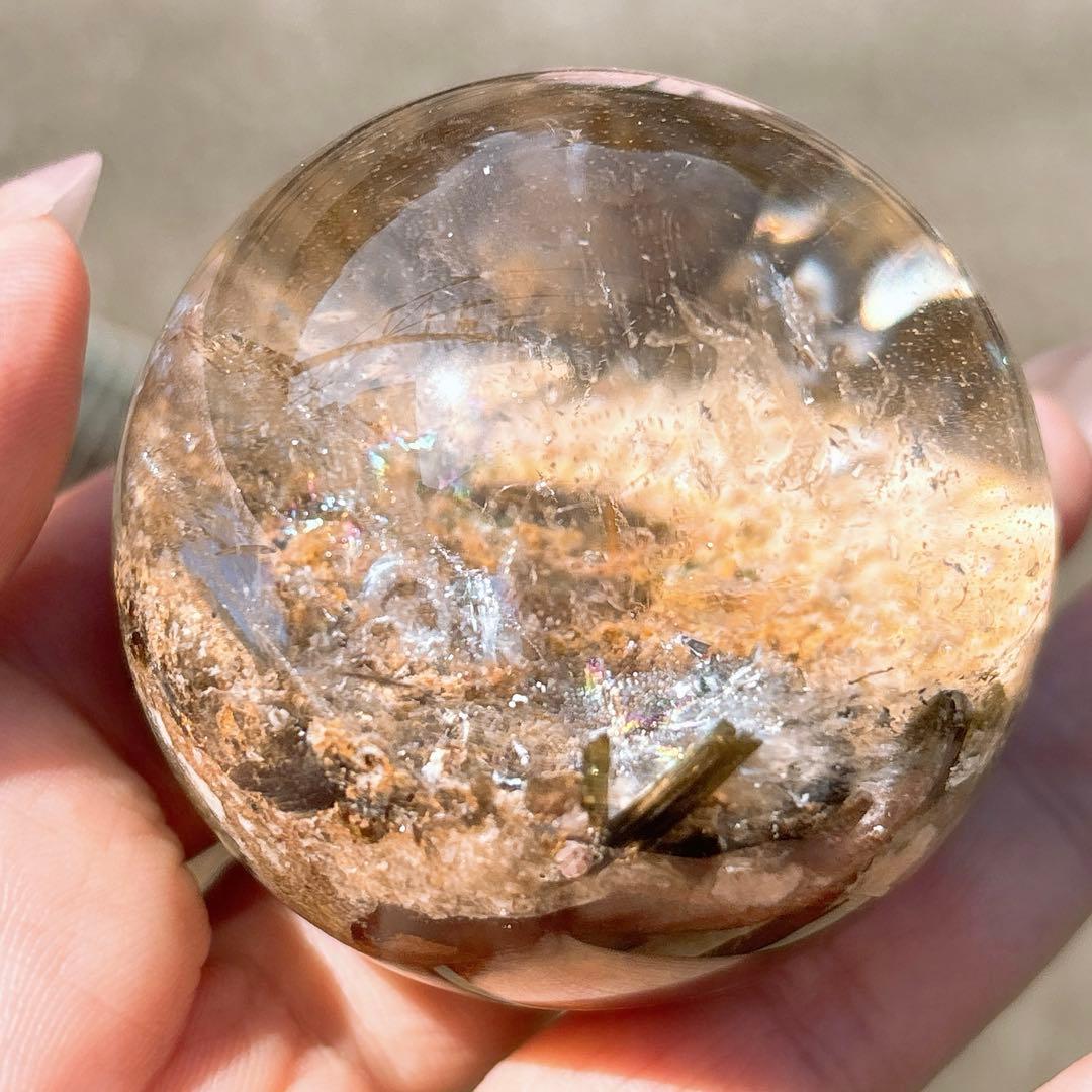 【天然石】高品質 ガーデンクォーツ スフィア 50ミリ超え!