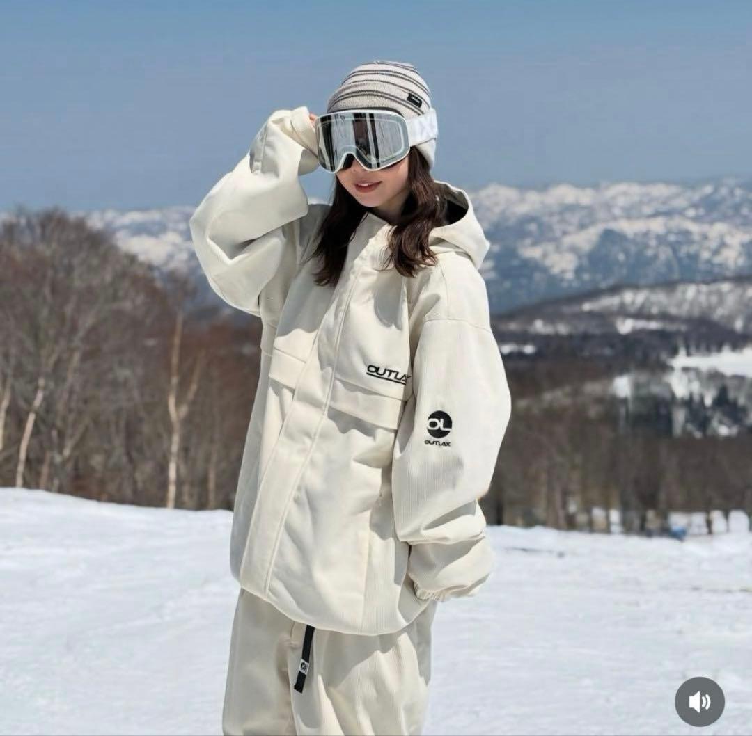 OUTLAX スノボウェア　コーデュロイ フルジップ 上下セット