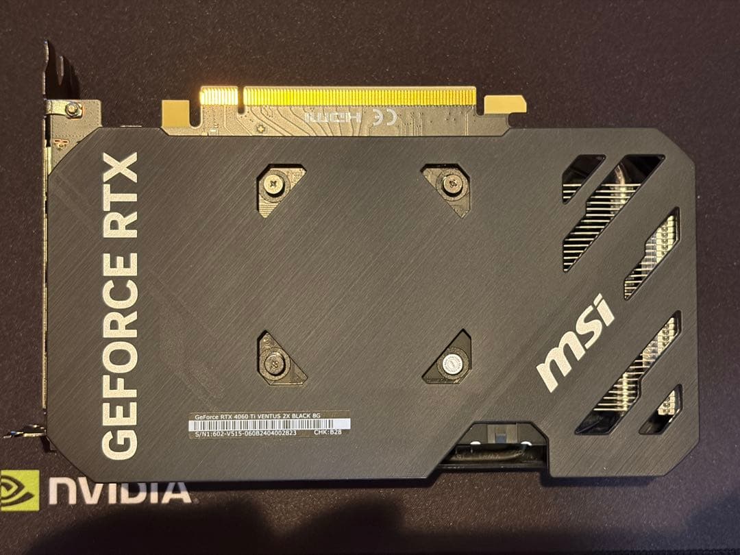 グラフィックボード・グラボ・ビデオカード MSI GeForce RTX4060Ti VRAM 8GB