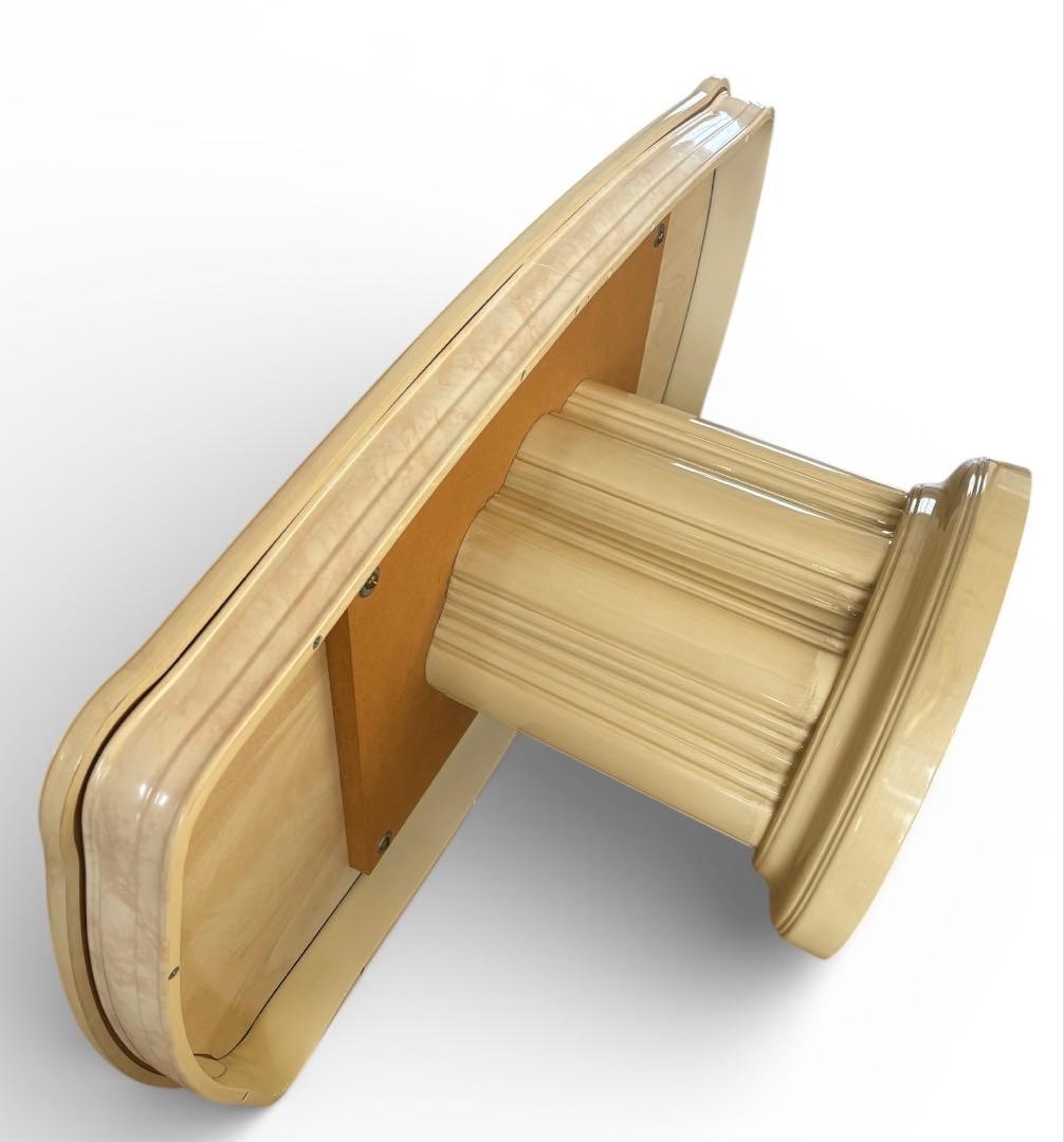 アマルフィ　ダイニングテーブル 大理石調 天板 クラシック 一本脚