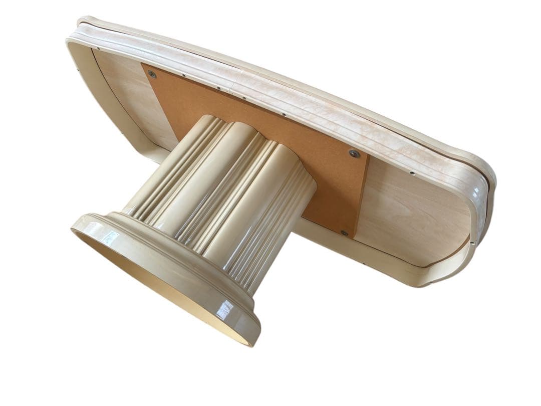 アマルフィ　ダイニングテーブル 大理石調 天板 クラシック 一本脚