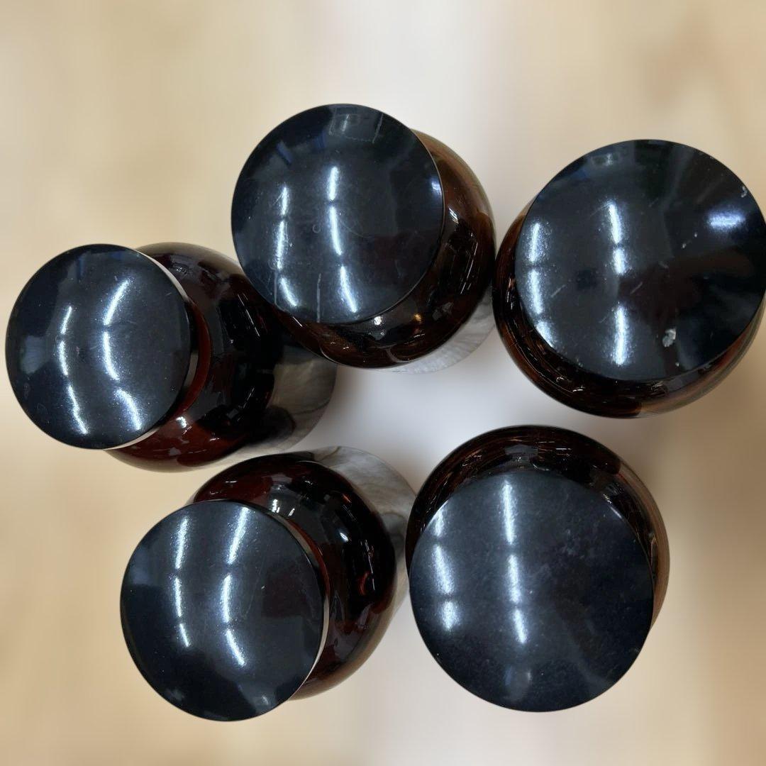 本物の薬瓶　遮光　蓋付き　ガラス瓶　ボトル　昭和レトロ　アンティーク