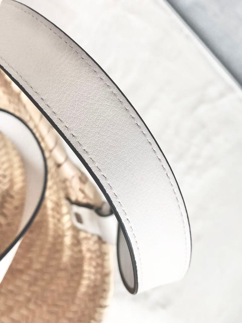 【極美品】ロエベ LOEWE カゴバッグ ホワイト Sサイズ