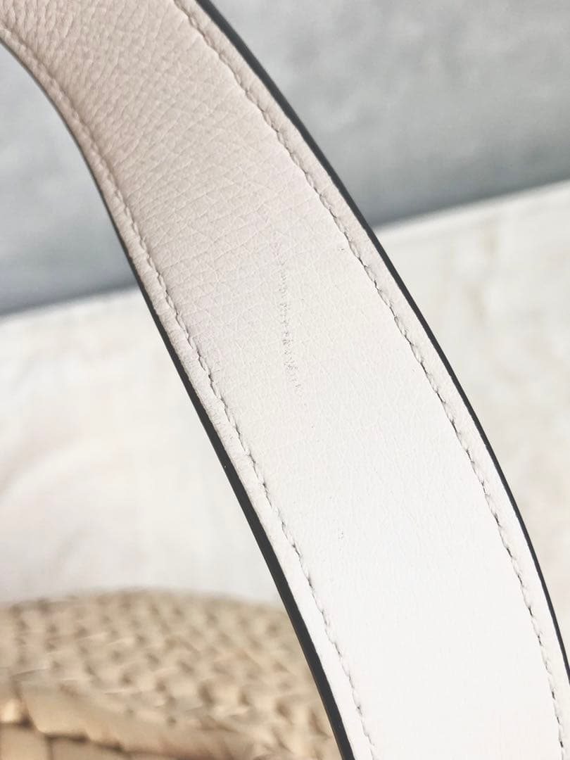 【極美品】ロエベ LOEWE カゴバッグ ホワイト Sサイズ