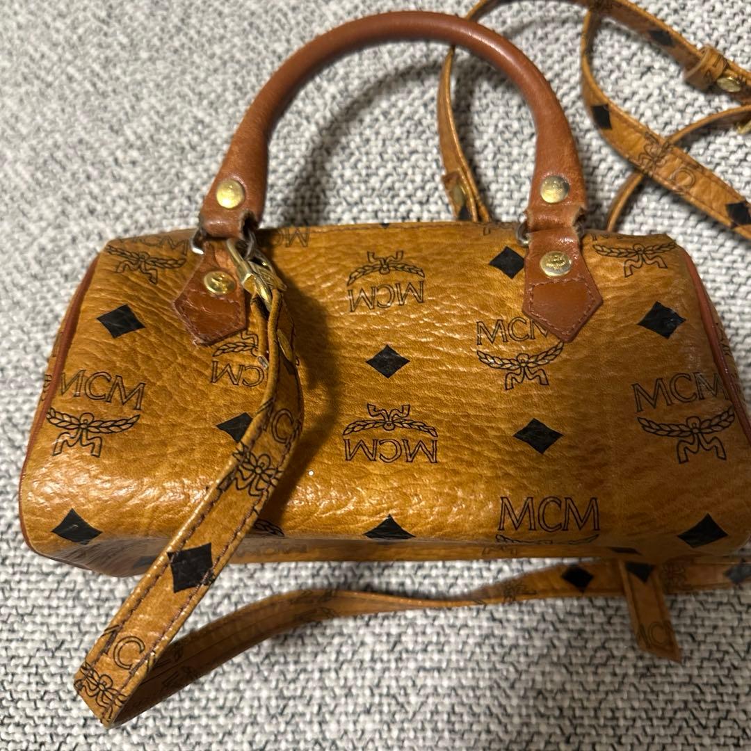 MCM 2way ミニボストンバッグ ショルダーバッグ ハンドバッグ ヴィセトス
