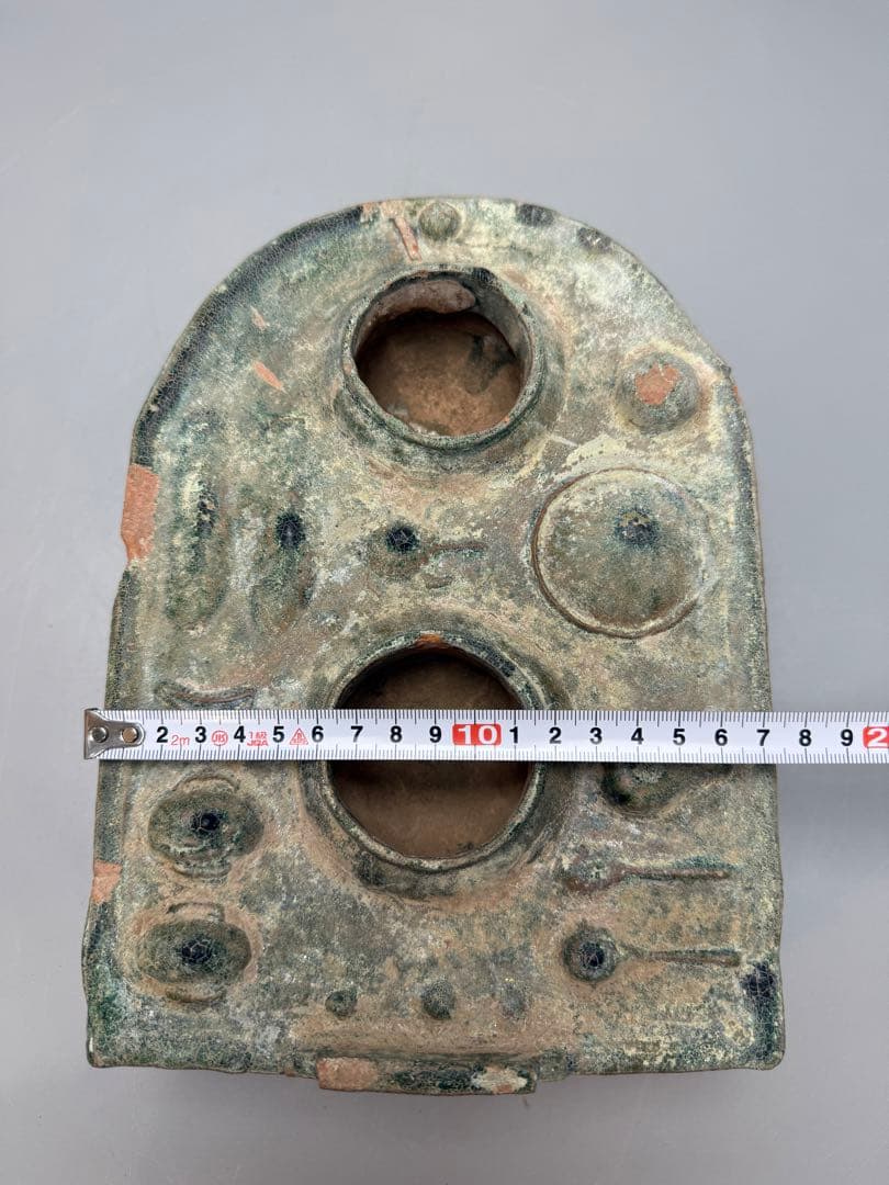 DT666 中国美術 漢緑釉 竈門 台所 置物 古陶磁