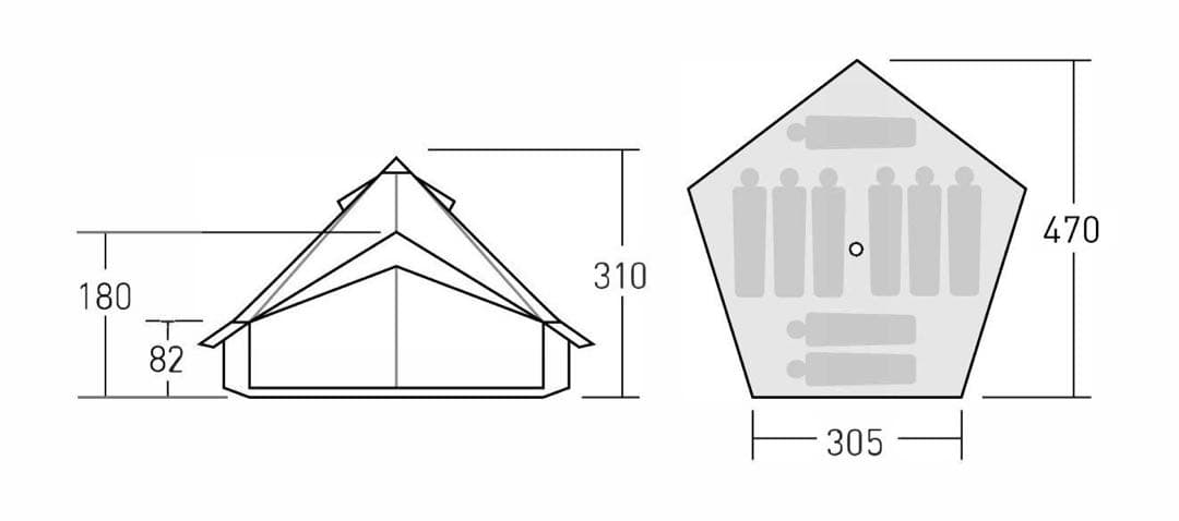 ogawa グロッケ16 T/C オガワ 別売グランドシート付き