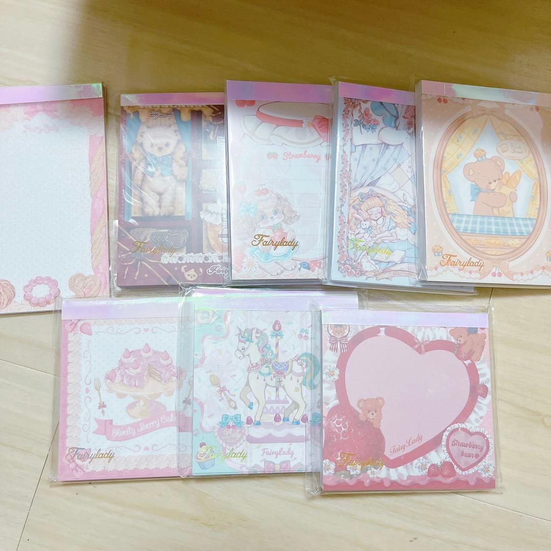 fairy lady まとめ売り　メモ　メモ帳　紙モノ　ダイカットメモ　大量
