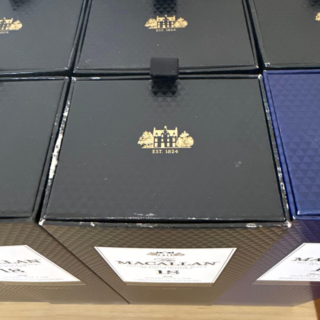 マッカラン18年　空瓶　未洗浄　化粧箱付き　計8セット