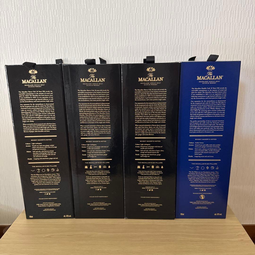 マッカラン18年　空瓶　未洗浄　化粧箱付き　計8セット