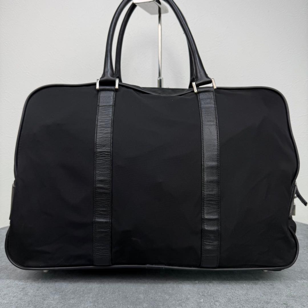 プラダ ビジネスバッグ ブリーフケース 三角ロゴ ブラック ナイロン メンズ