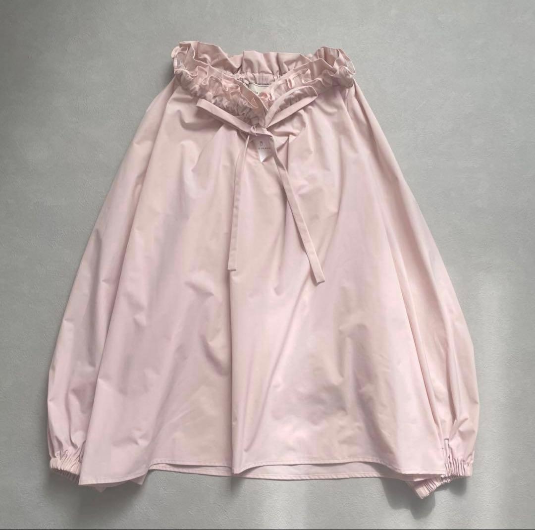 ユナイテッドアローズUNITED ARROWS オーガンジーフリルリボンブラウス