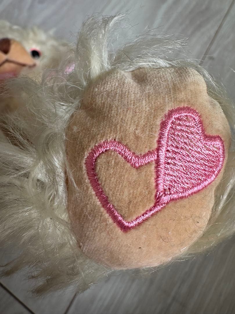 メリーソート写真チーキー2体セット　ピンクリボン　テディベア　ヴィンテージ双子