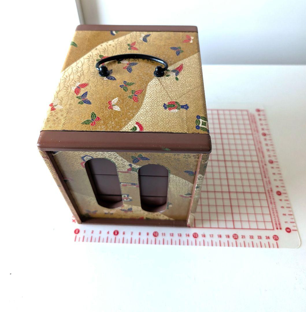 【レア】遊山箱　蝶々　絵入り