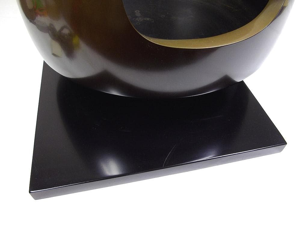 唐銅面取風炉　野々田 電熱器付き　茶道具