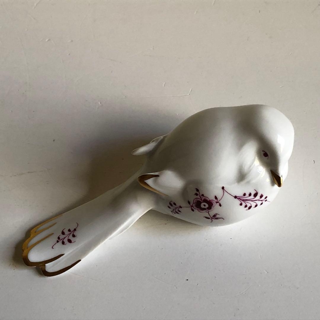 ロイヤルコペンハーゲン　バーガンディ　鳥のフィギュリン