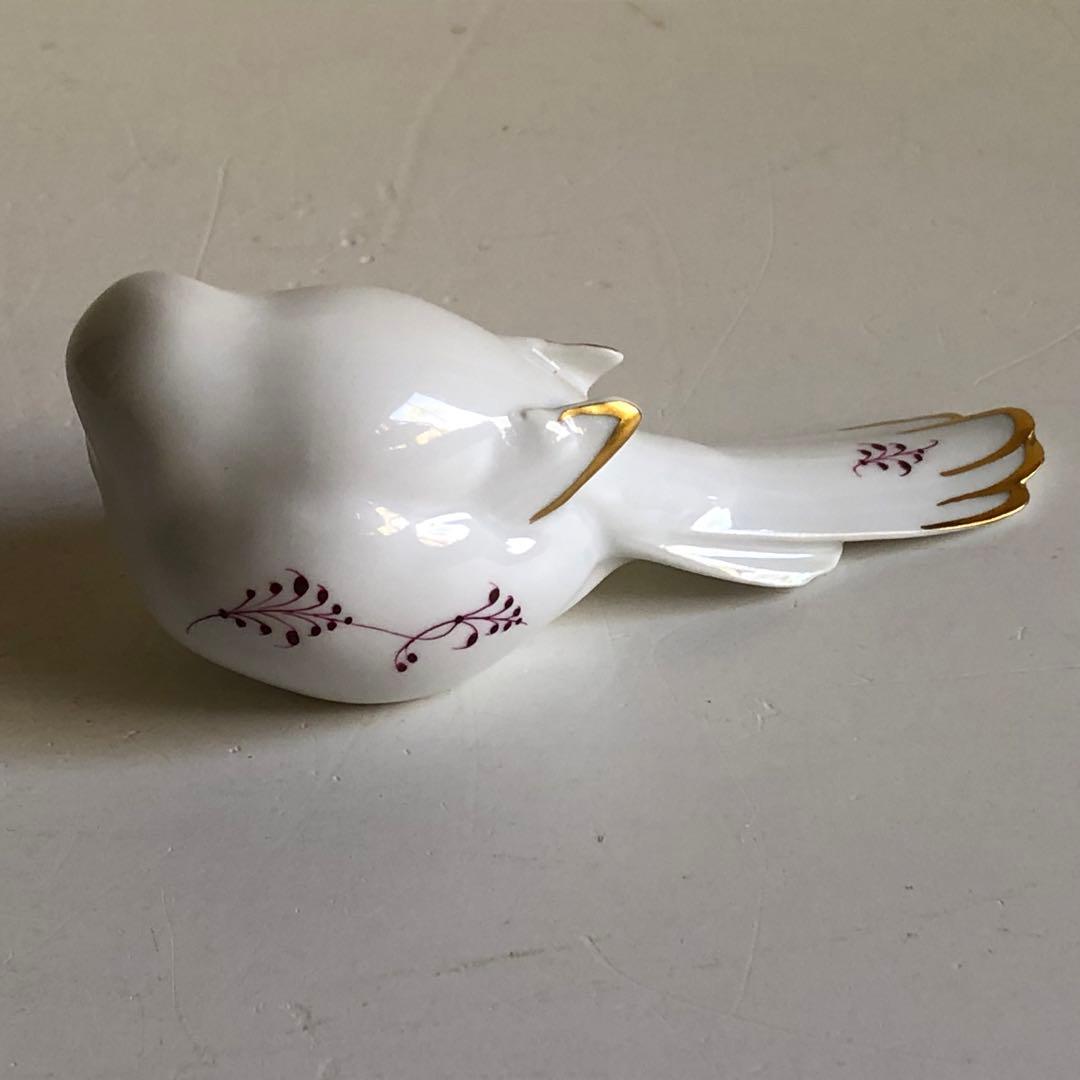 ロイヤルコペンハーゲン　バーガンディ　鳥のフィギュリン