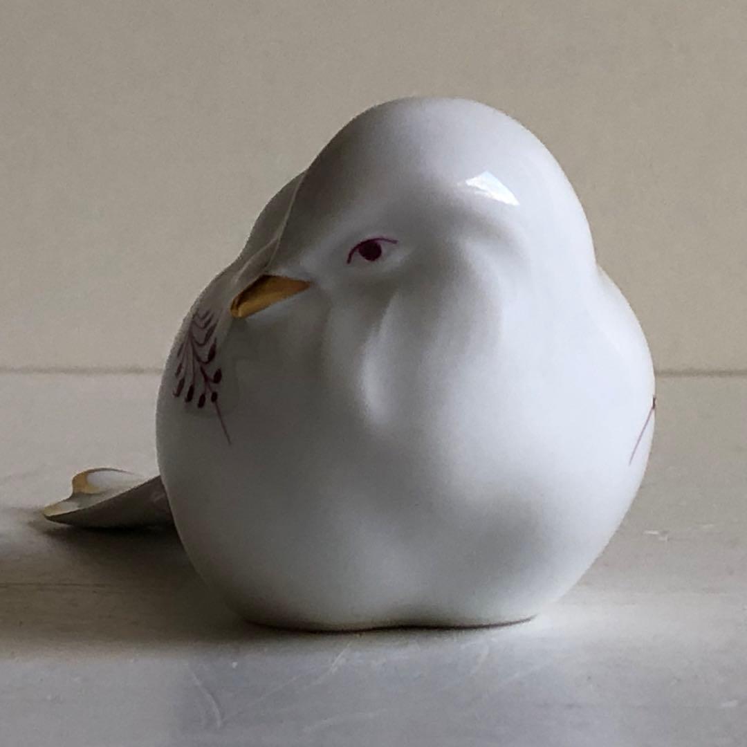 ロイヤルコペンハーゲン　バーガンディ　鳥のフィギュリン