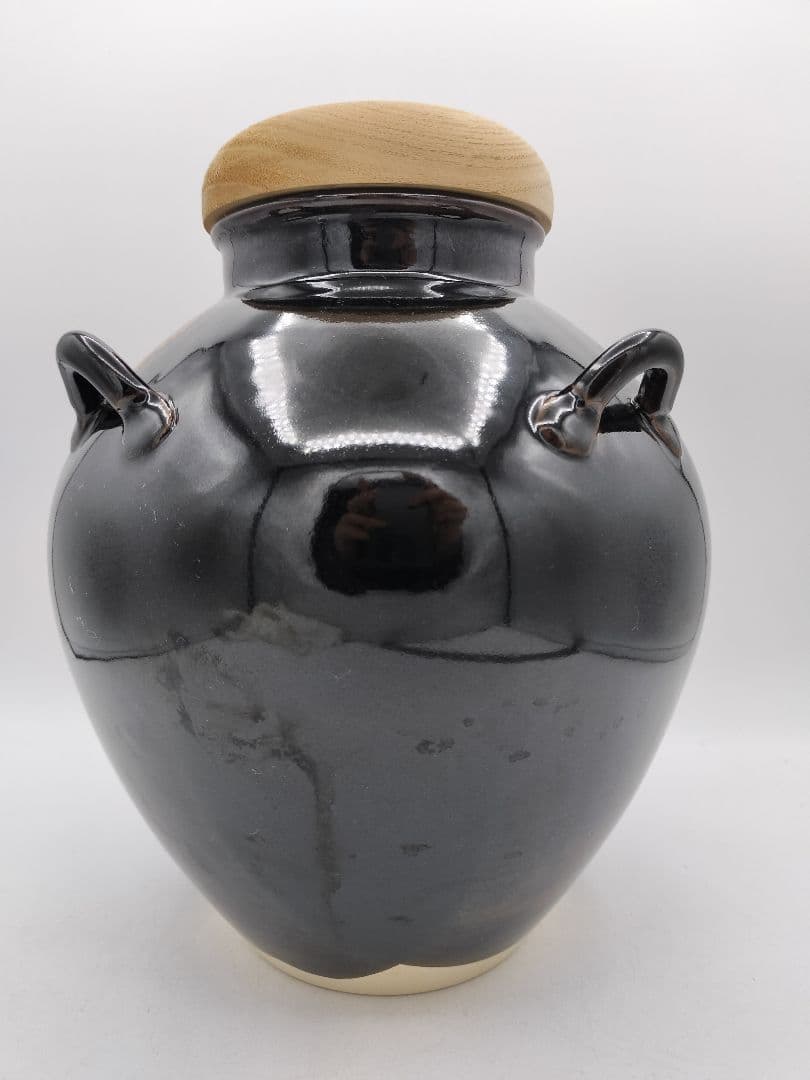 c883 茶壺　飾り壺 梅花金襴手 萬代草山 木箱 茶道具 古物