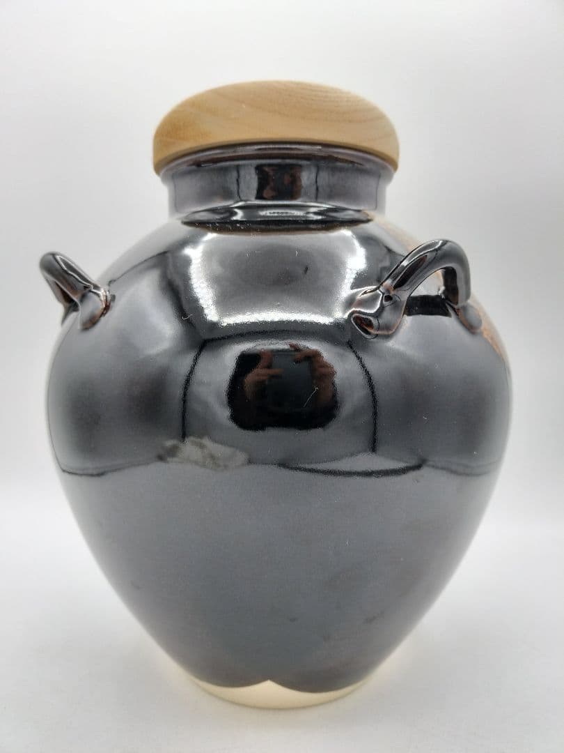 c883 茶壺　飾り壺 梅花金襴手 萬代草山 木箱 茶道具 古物