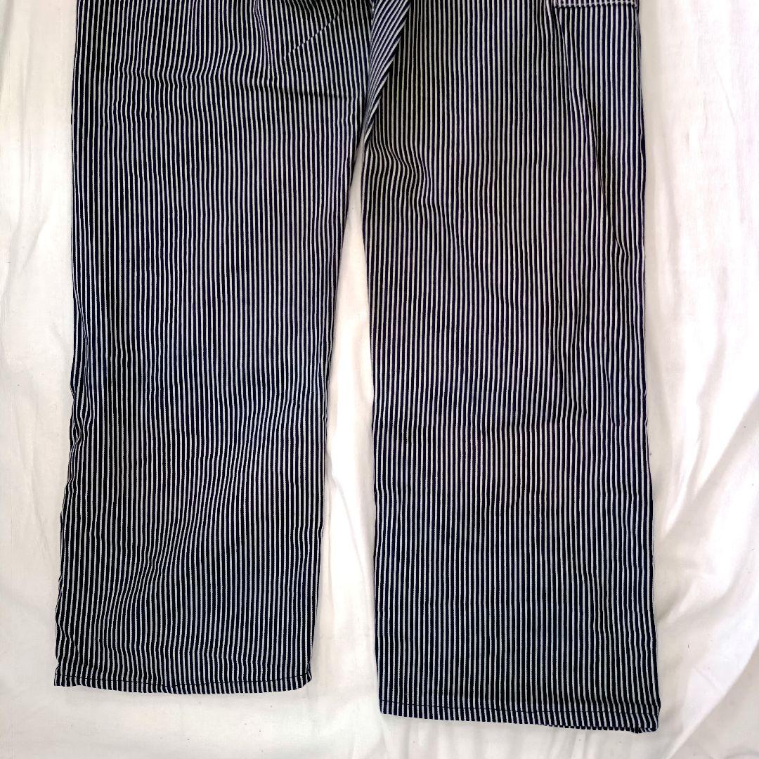 ROUNDHOUSE/オーバーオール/アメリカ製/ストライプ/ワーク/バイク