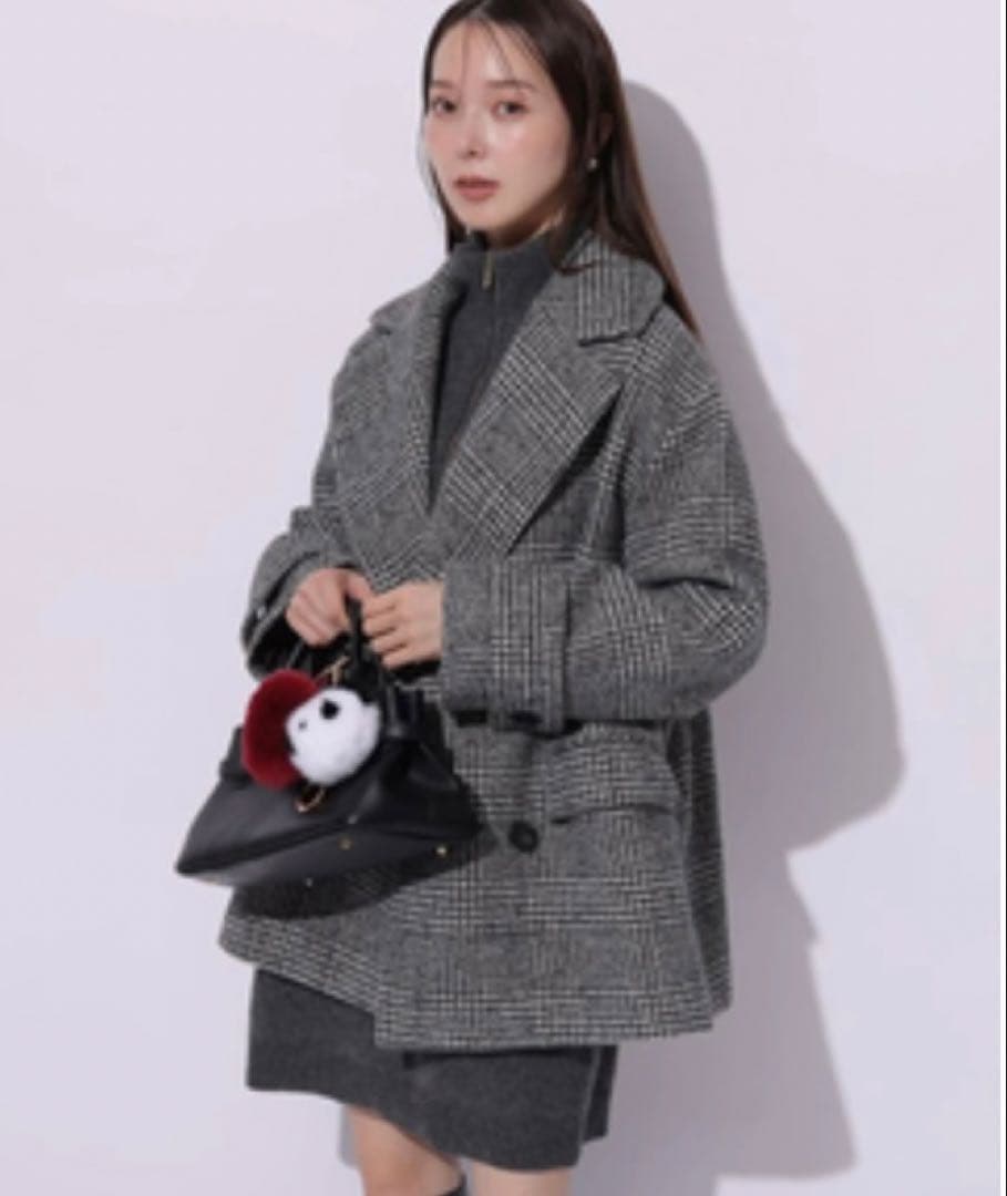 Mystrada Pコート　チェック　新品　M