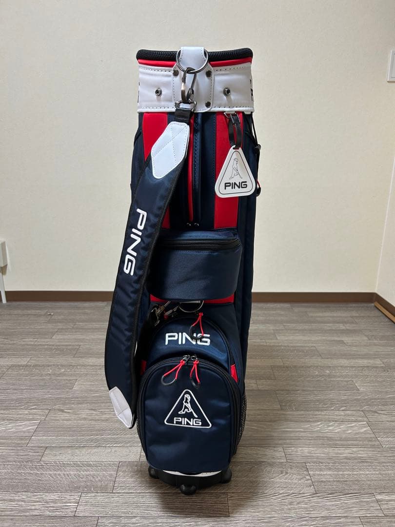 PING キャディバッグ キャスター付　トリコロールカラー　未使用品