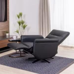 電動リクライニングチェア YEPC190006BK 本革 1人用