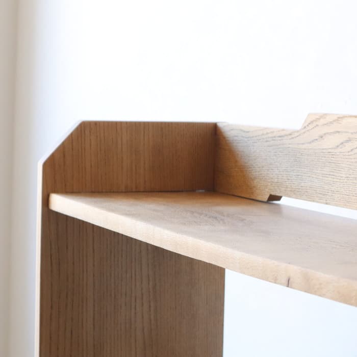 アンティーク 楔本棚 書棚 ナラ 無垢材 オープン棚 古家具 無塗装