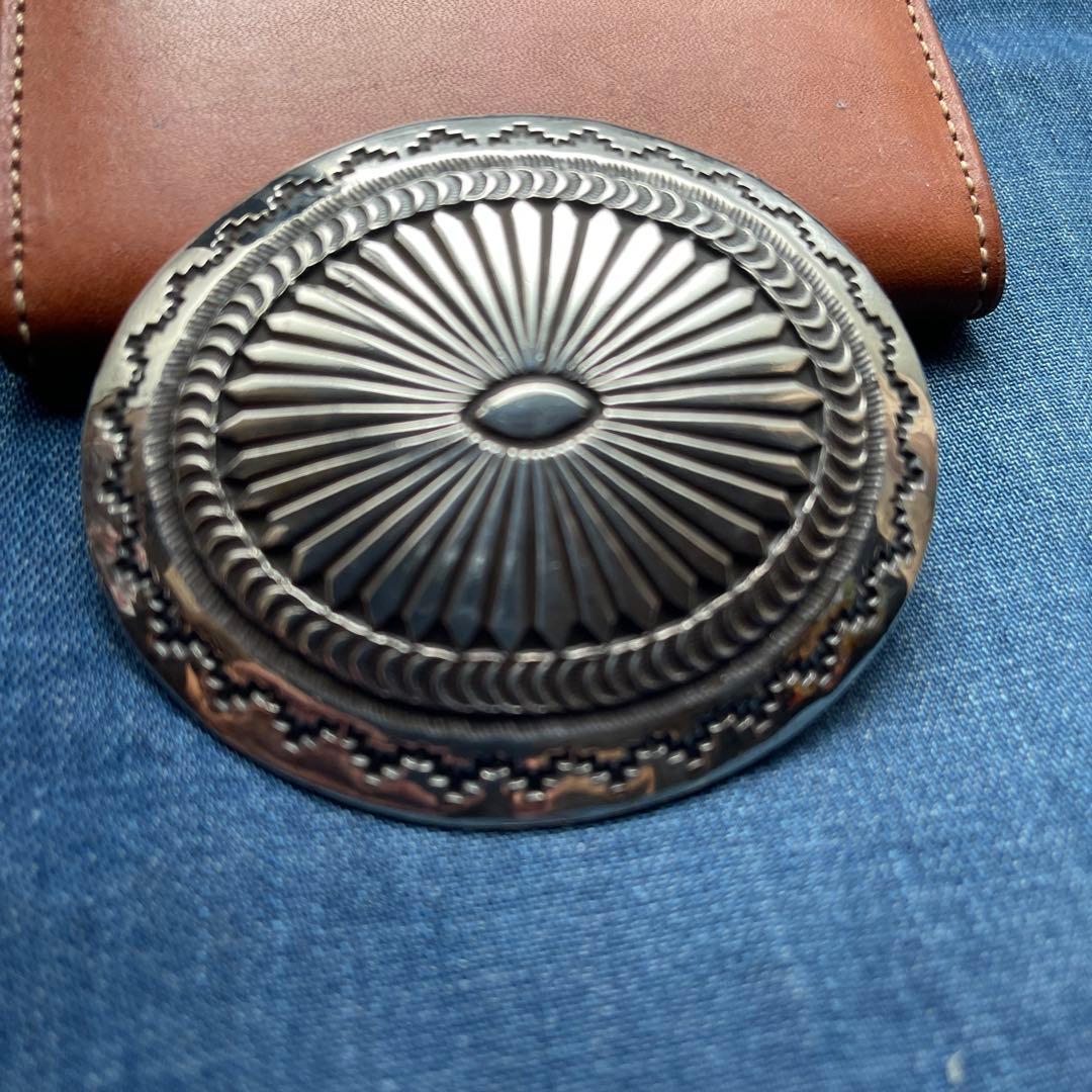 インディアンジュエリーシルバーバックル　破損あり