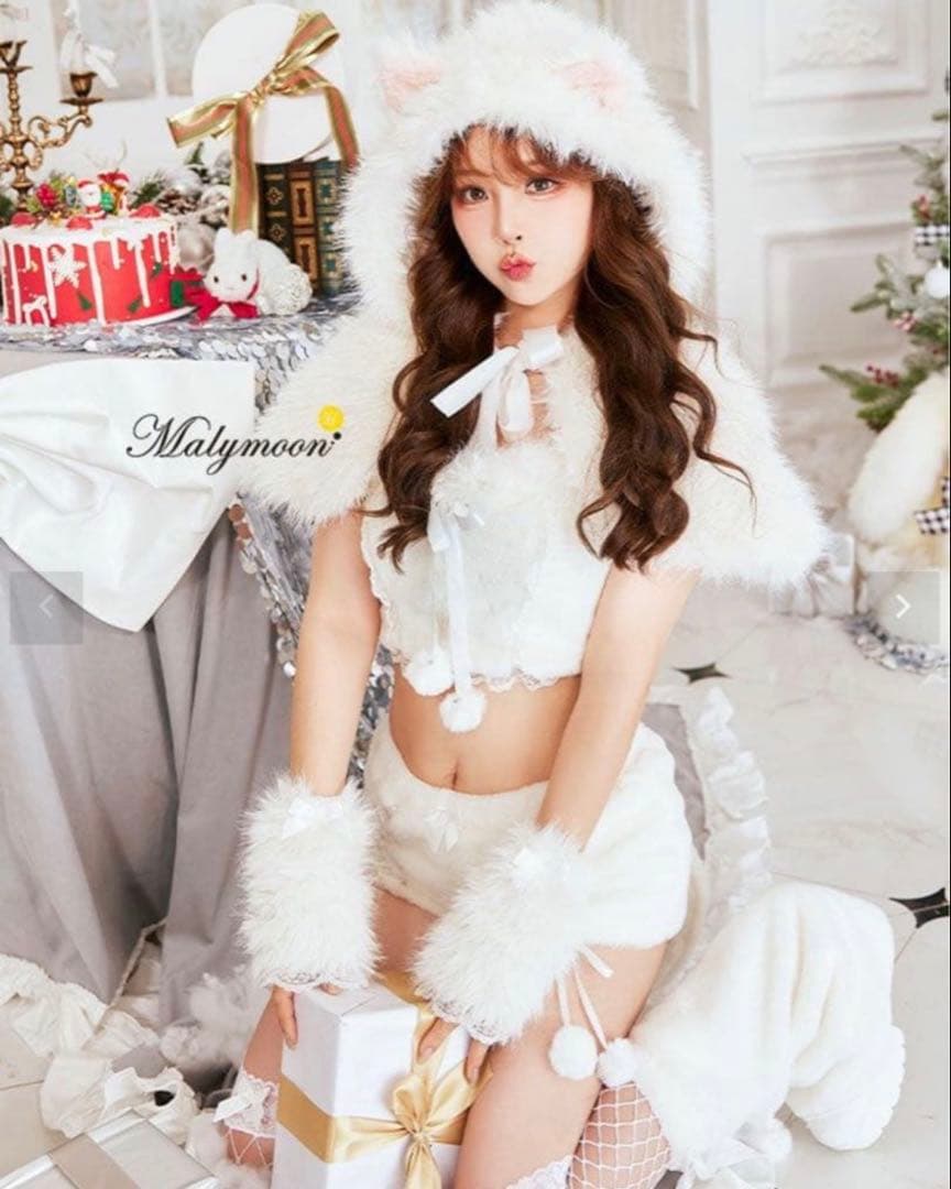 【限定価格】Malymoon ふわふわメレンゲリボンキャットサンタ 7点セット