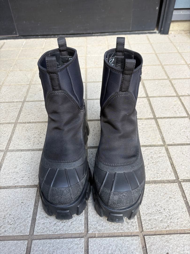 PRADAプラダ　モリノスRe-Nylonギャバジンブーツ